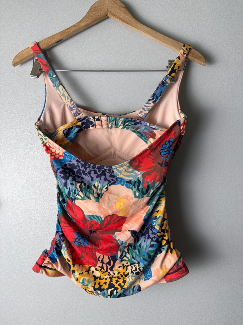 Athleta Multicolor Floral Swim Camisole - Red, Peach, Blue, Green. - Picture 4 of 8